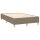 vidaXL Boxspringbett mit Matratze Taupe 120x200 cm Stoff