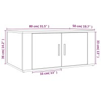 vidaXL Couchtisch Wei&szlig; 80x50x36 cm Holzwerkstoff