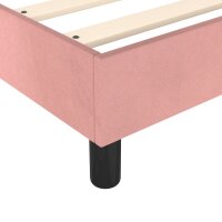 vidaXL Boxspringbett mit Matratze Rosa 140x200 cm Samt