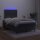 WOWONA Boxspringbett mit Matratze &amp; LED Schwarz 120x200 cm Samt