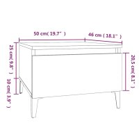 vidaXL Beistelltische 2 Stk. Grau Sonoma 50x46x35 cm Holzwerkstoff