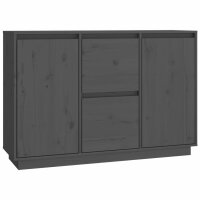 vidaXL Sideboard Grau 111x34x75 cm Massivholz Kiefer