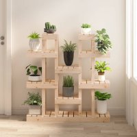 vidaXL Pflanzenständer 104,5x25x109,5 cm Massivholz...