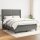 vidaXL Boxspringbett mit Matratze Dunkelgrau 140x190 cm Stoff