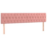 vidaXL Boxspringbett mit Matratze Rosa 180x200 cm Samt