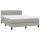 vidaXL Boxspringbett mit Matratze Hellgrau 140x190 cm Stoff