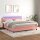 vidaXL Boxspringbett mit Matratze &amp; LED Rosa 180x200 cm Samt