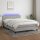 vidaXL Boxspringbett mit Matratze &amp; LED Hellgrau 140x190 cm Stoff