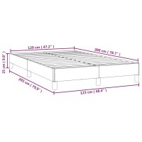 vidaXL Bettgestell Grau 120x200 cm Kunstleder