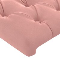 vidaXL Bettgestell mit Kopfteil Rosa 90x200 cm Samt