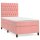 vidaXL Boxspringbett mit Matratze Rosa 90x200 cm Samt