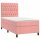 vidaXL Boxspringbett mit Matratze Rosa 90x200 cm Samt