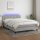 vidaXL Boxspringbett mit Matratze &amp; LED Hellgrau 140x190 cm Stoff