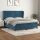 vidaXL Boxspringbett mit Matratze Dunkelblau 160x200 cm Samt