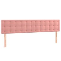 vidaXL Boxspringbett mit Matratze Rosa 180x200 cm Samt