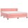 vidaXL Boxspringbett mit Matratze Rosa 180x200 cm Samt