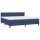 vidaXL Boxspringbett mit Matratze &amp; LED Blau 200x200 cm Stoff