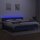 vidaXL Boxspringbett mit Matratze &amp; LED Blau 200x200 cm Stoff