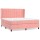 vidaXL Boxspringbett mit Matratze Rosa 180x200 cm Samt