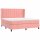 vidaXL Boxspringbett mit Matratze Rosa 180x200 cm Samt