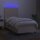 WOWONA Boxspringbett mit Matratze &amp; LED Creme 90x200 cm Stoff