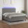 vidaXL Boxspringbett mit Matratze &amp; LED Dunkelgrau 180x200 cm Stoff