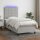 vidaXL Boxspringbett mit Matratze &amp; LED Hellgrau 90x200 cm Stoff