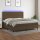 vidaXL Boxspringbett mit Matratze &amp; LED Dunkelbraun 200x200 cm Stoff