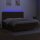 vidaXL Boxspringbett mit Matratze &amp; LED Dunkelbraun 200x200 cm Stoff