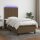 vidaXL Boxspringbett mit Matratze &amp; LED Dunkelbraun 90x190 cm Stoff