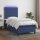 vidaXL Boxspringbett mit Matratze &amp; LED Blau 100x200 cm Stoff