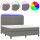 vidaXL Boxspringbett mit Matratze &amp; LED Dunkelgrau 160x200 cm Stoff