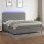 vidaXL Boxspringbett mit Matratze &amp; LED Dunkelgrau 200x200 cm Stoff