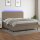 WOWONA Boxspringbett mit Matratze &amp; LED Taupe 200x200 cm Stoff