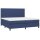 WOWONA Boxspringbett mit Matratze &amp; LED Blau 200x200 cm Stoff