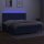 WOWONA Boxspringbett mit Matratze &amp; LED Blau 200x200 cm Stoff