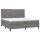 vidaXL Boxspringbett mit Matratze &amp; LED Dunkelgrau 200x200 cm Stoff