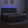 vidaXL Boxspringbett mit Matratze &amp; LED Dunkelgrau 200x200 cm Stoff