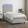 vidaXL Boxspringbett mit Matratze &amp; LED Hellgrau 100x200 cm Stoff