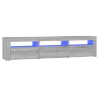 vidaXL TV-Schrank mit LED-Leuchten Grau Sonoma