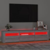 vidaXL TV-Schrank mit LED-Leuchten Grau Sonoma