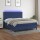 vidaXL Boxspringbett mit Matratze &amp; LED Blau 180x200 cm Stoff