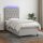 vidaXL Boxspringbett mit Matratze &amp; LED Hellgrau 90x190 cm Stoff