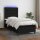 WOWONA Boxspringbett mit Matratze &amp; LED Schwarz 100x200 cm Stoff