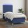 vidaXL Boxspringbett mit Matratze &amp; LED Blau 80x200 cm Stoff