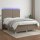 vidaXL Boxspringbett mit Matratze &amp; LED Taupe 140x200 cm Stoff