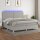 vidaXL Boxspringbett mit Matratze &amp; LED Hellgrau 200x200 cm Stoff