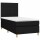 vidaXL Boxspringbett mit Matratze &amp; LED Schwarz 100x200 cm Stoff