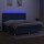 vidaXL Boxspringbett mit Matratze &amp; LED Blau 200x200 cm Stoff