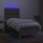 WOWONA Boxspringbett mit Matratze &amp; LED Taupe 80x200 cm Stoff